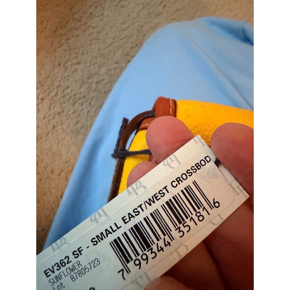 Dooney & Bourke Crossbody Women Small Sunflower Yellow East/West Pebble Leather - Picture 6 of 6